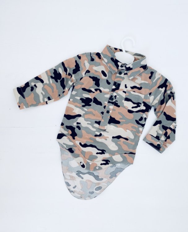 Боді сорочка Camouflagе  літня від 12 місяців до 2 років + фото