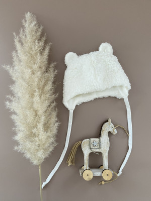 Шапочка теди молочная от 1 до 9 месяцев 